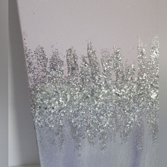 Original Glittery Abstract Purple Glitter  Glam Painting - Picture 2 of 4
